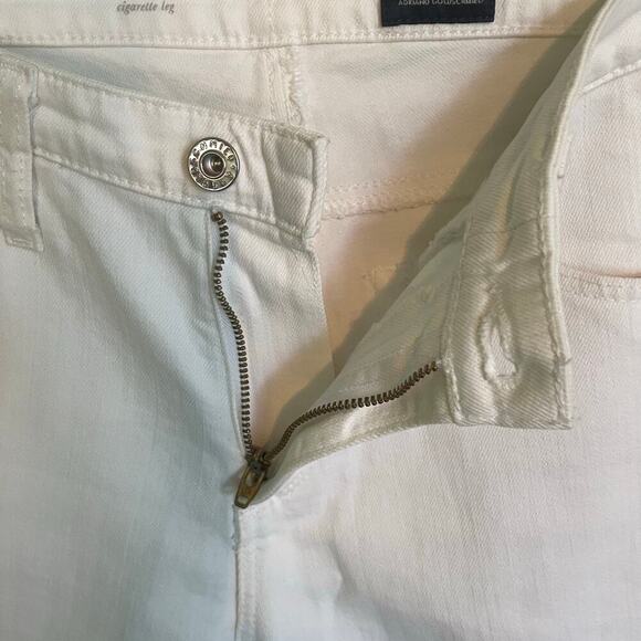 AG Adriano Goldschmied The Prima Cigarette Leg White Denim Jeans Size 27" - Picture 2 of 7